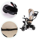 Rowerek trójkołowy EcoToys z obracanym siedziskiem i daszkiem JM-066-9 Beżowy (5903089065470) - obraz 7