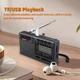 Портативний STEREO радіоприймач XHDATA з акумулятором Радіо FM АM SW / Bluetooth / TF карта / USB / MP3-плеєр / Black - зображення 5