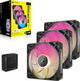 Набір вентиляторів Corsair iCUE LINK RX120 Max RGB Starter Kit 120 мм 3-Pack Black (CO-9051034-WW) - зображення 5