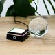 3D хрустальная сфера глобус с LED подсветкой и USB Гранд Презент Галактика 10.7х6.7 см черное основание - изображение 3