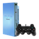 Набор Консоль Sony PlayStation 2 Limited Edition Chip Aqua Blue Б/У + Геймпад Проводной RMC Black - изображение 1