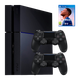 Набор Консоль Sony PlayStation 4 CUH-10-11хх 500GB Black Б/У + Геймпад Беспроводной RMC DoubleShock 4 2шт + Игра FIFA 22 Русская Озвучка - изображение 1