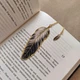 Металева закладка для книг у вигляді пера "Ніч", закладинка для книги. п-0022 - зображення 1