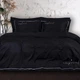 Простынь MirSon Сатин Imperial Turin Черная King Size 240x260 см (2200007299300) - изображение 1