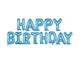 Шарики Happy birthday фольгированные 16 дюймов голубой - изображение 2