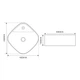 Раковина накладна MIXXUS PREMIUM WAVE-0201 MARBLE 430х430х150mm (отвір під змішувач) (MP6536) - изображение 6