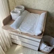 Матрац сповивальний на комод текстильний піке-косичка молочний - зображення 2