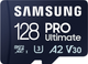 Карта пам'яті Samsung PRO Ultimate microSDXC 128GB UHS-I U3 V30 A2 + SD адаптер (MB-MY128SA/WW) (955555909593541) - Уцінка - зображення 2