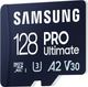 Карта пам'яті Samsung PRO Ultimate microSDXC 128GB UHS-I U3 V30 A2 + SD адаптер (MB-MY128SA/WW) (955555909593541) - Уцінка - зображення 3