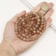 Намистини "Бите Скло" Круглі, Коричневий блідий, 10мм, Отвір 2мм, близько 75шт/75см/нитка - зображення 2