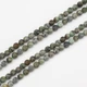Намистини Натуральна Африканська Бірюза Круглі, Грановані, 6мм, Отвір 1мм, близько 61шт/36см/нитка - зображення 5