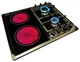 Комбінована HI - Light - газова варильна певерхня Luxor SH 68 BK + Витяжка Sweet Air Prestige F 60 B Glass 1450 LED, чорний - зображення 5