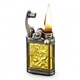 Запальничка бензинова Lighter HP917 Dragon Gold Silver у подарунковій упаковці - зображення 2