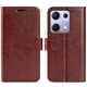 Класичний чохол-книжка Deexe Wallet Style для Xiaomi Redmi Note 14S - Brown - зображення 1