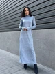 Трендова молодіжна сукня гольф довжини максі INNOE 270384-11, р. 48-50 Сіро-блакитний - изображение 1