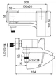 Смеситель для ванны Koer KB-41007-04 с коротким изливом (Цвет хром+белый) (KR5157) - изображение 3
