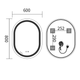 Зеркало Mixxus Premium ELLIPSE MV05-80x60-Reverse с Led Touch, Anti-fog, диммером (3-6,5kK) (MP6642) - изображение 7