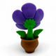 Іграшка у формі квітів Blob Flowers Violet Фіалка у горщику [FDM-друк] - зображення 3
