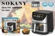 Сенсорна Аерофритюрниця Sokany SK-10067 мультипіч 2400 Вт, аерогриль 9.5 л, РК-дисплей, Чорний - изображение 2