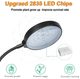 Світлодіодна ультрафіолетова повний спектр USB 3835 LED фітолампа для рослин на 2 головки з таймером - зображення 6