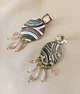 Женские сережки в стиле Бохо jewelry нежного кораллового цвета - изображение 8