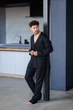 Піжама чоловіча у смужку льон Handy Wear Linen Strip чорна 4XL - зображення 6