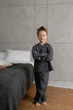 Пижама детская Handy Wear Homely вареный хлопок в клетку графит 110-116 - изображение 5