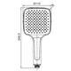 Лійка для душу KOER KP-0402-05, 3 функції (Колір чорний) (KR4985) - изображение 2