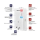 Газова колонка Mixxus GWH-0112 BASIC WHITE димохідна 12 л/хв (WH0029) - изображение 2