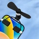 Міні вентилятор 3в1 Portable Mini Fan Type C \ Lightning \ Micro USB Black - изображение 2