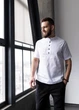 Сорочка з льону MonsterBrand короткий рукав XXXL (56) біла - зображення 1