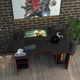 Геймерский игровой стол Rasin RS-32 черный+красный - изображение 3