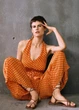 Кобінезон MANGO Polka-dot Long Jumpsuit Коричневий S 37050423 - зображення 5