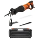 Пила шабельна мережева BLACK+DECKER, 750 Вт, 0 - 2800 ход/хв, величина ходу 20 мм, вага 2.4 кг (BES301K) - зображення 1