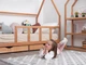 Детская кровать домик Монтессори от Busy Wood на ножках с ящиками 2х45см Модель 1 натуральное дерево 200х90 см - изображение 9