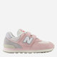 Sneakersy dziecięce dla dziewczynki na rzepy New Balance 574 PV574BKM 33 (1.5US) Jasnoróżowe (197968152978) - obraz 1
