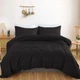 Простынь MirSon Satin Light Pro 10-006 Black 200x220 см (2200010171501) - изображение 2