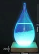 Барометр Штормгласс Капля большая 21,5 х 11,6 см Storm glass на деревянной подставке с Led подсветкой от USB Аккумулятор - изображение 2