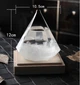 Барометр Штормгласс Кристалл большой 12 х 10,5 см Storm glass на деревянной подставке Призма - изображение 2