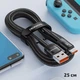 Кабель USB Type C для зарядки iPhone 15 13 12 11 Huawei P40 P30 Realme Oppo Oneplus Toocki шнур з підтримкою швидкої зарядки, 25 см, чорний (106285710) - зображення 1