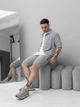 Мужской летний комплект рубашка + шорты Sane креп XL серый - изображение 3