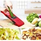 Механическая овощерезка с резервуаром и насадками Mandoline Slicer 6в1 измельчитель для овощей и фруктов красный - изображение 5