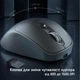 Аккумуляторная беспроводная мышка Duohao M16 Черная (Bluetooth 5.0/3.0 + USB 2,4 Гц) - изображение 2