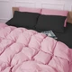 Комплект постельного белья MirSon семейный 2 x 143x210 см 002-008 Black/Pink Фланель (2200009661877) - изображение 5