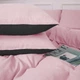 Комплект постельного белья MirSon семейный 2 x 160x220 см 002-008 Black/Pink Фланель (2200009661884) - изображение 6