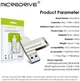Флешка металева 2в1 512ГБ USB-Lightning для Apple iPhone, iPad, комп'ютера Microdrive A1 512GB OTG Срібний - изображение 2