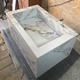 Умывальник c Компактная прямоугольный умывальни с керамогранита со щелевым сливом для маленьких ванных комнат в современном стиле с щелевым сливом - изображение 2