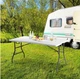 Стіл розкладний кейтеринговий SpringFun 180х74х74 см пластиковий у вигляді валізи для дому, саду, туризму та заходів (CC-ZK-180B) - изображение 7