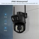 Поворотная уличная WiFi IP камера видеонаблюдения с датчиком движения и 2 объектива BESDER A27H iCSee вай фай камера с двойным объективом - изображение 4
