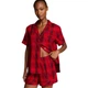 Фланелевая пижама Victoria's Secret Flannel Short Pajama Set XS Красная в клетку - изображение 1